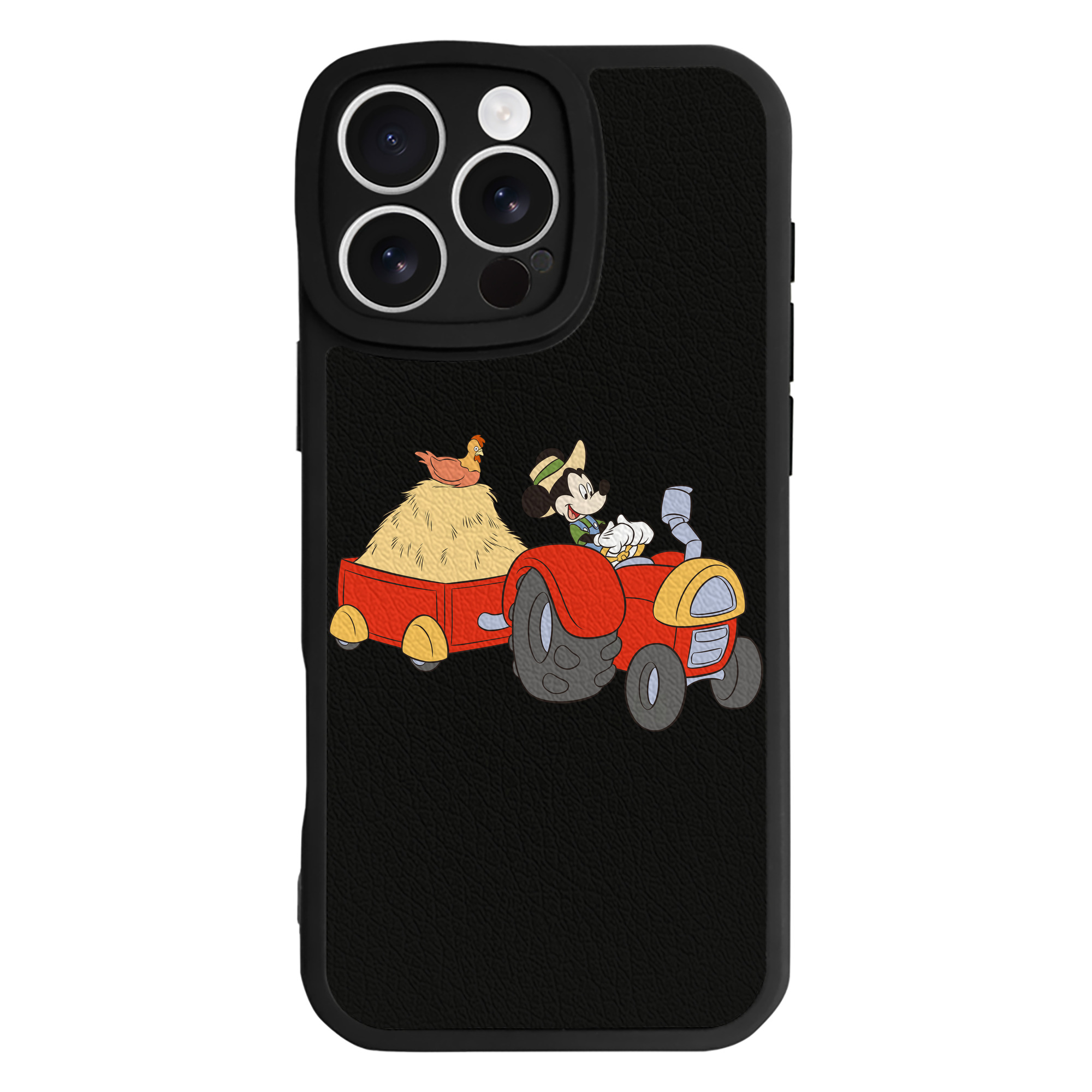 （画像用） ミッキーマウス Mickey Mouse 【iPhone 16シリーズ対応】シリコンスマホケース（レザー調） 材質：シリコン